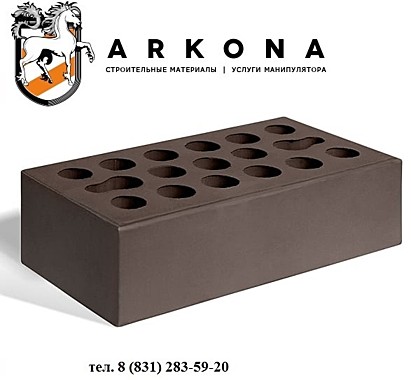 КИРПИЧ ЛИЦЕВОЙ керамический Шоколад 1НФ (КЕРМА) гладкий