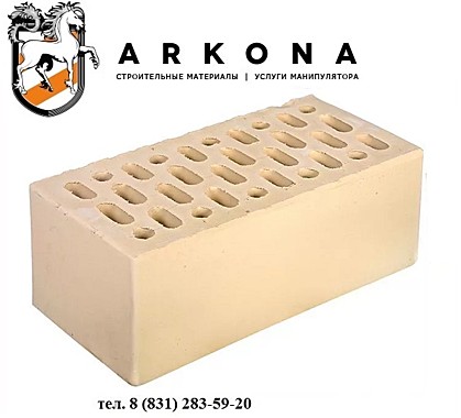 КИРПИЧ ЛИЦЕВОЙ керамический «Слоновая кость» 1,4НФ гладкий